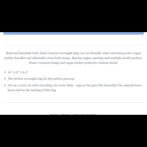 LuluDharma Grey Canvas overnight bag B1 - Picture 8 of 8